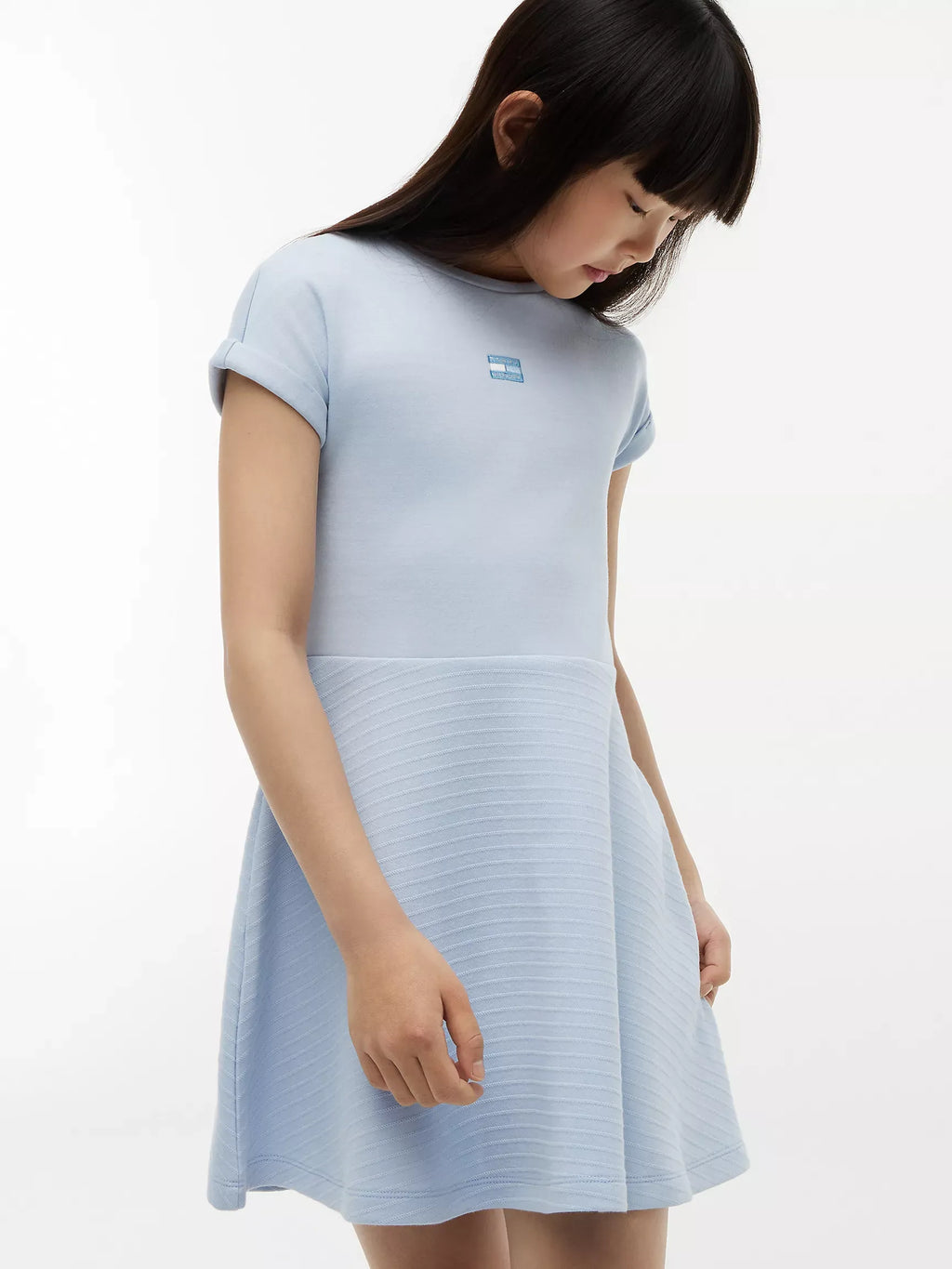 Vestido con logo central tonal para niñas