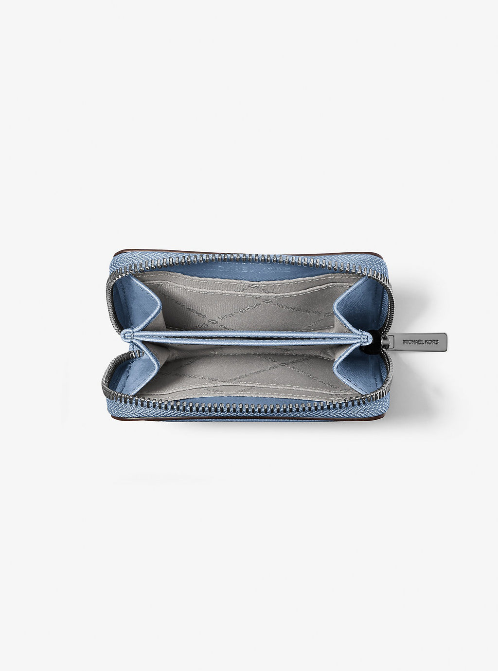 Cartera tipo monedero pequeño con piel de Saffiano