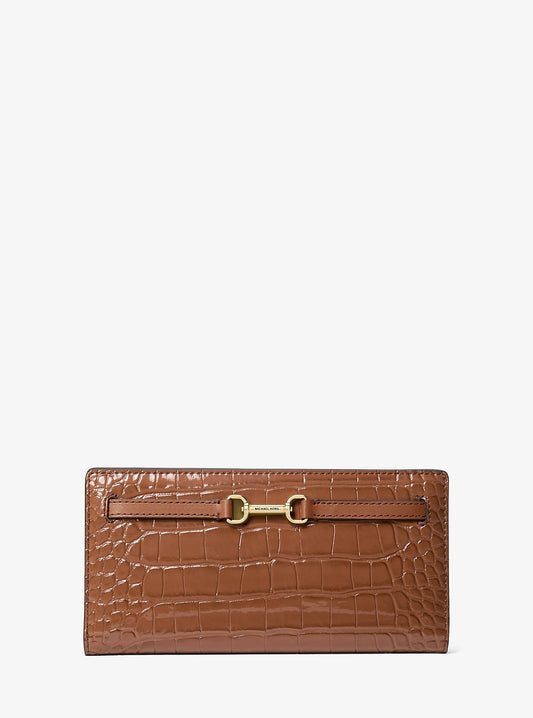 Cartera tipo monedero Carson con piel de cocodrilo