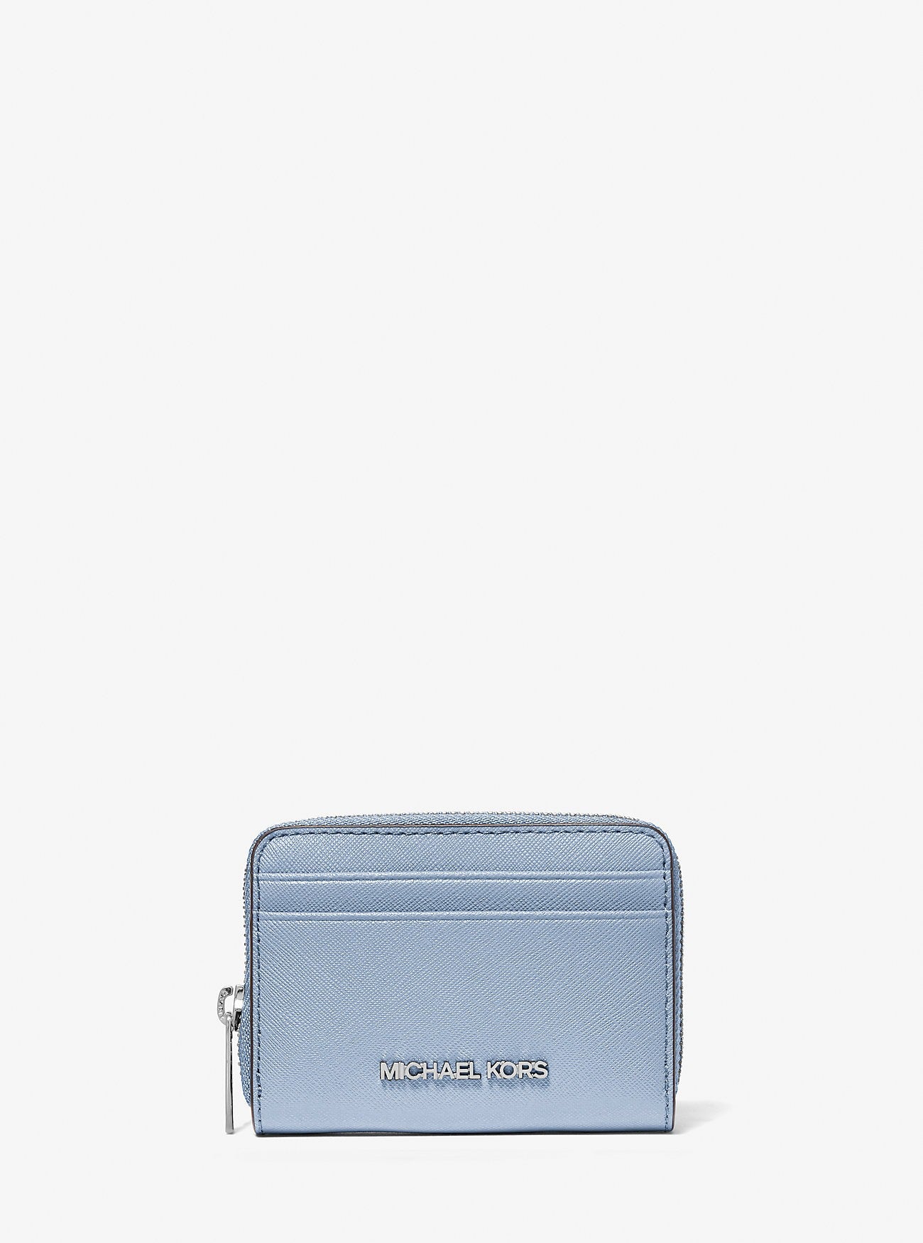 Cartera tipo monedero pequeño con piel de Saffiano