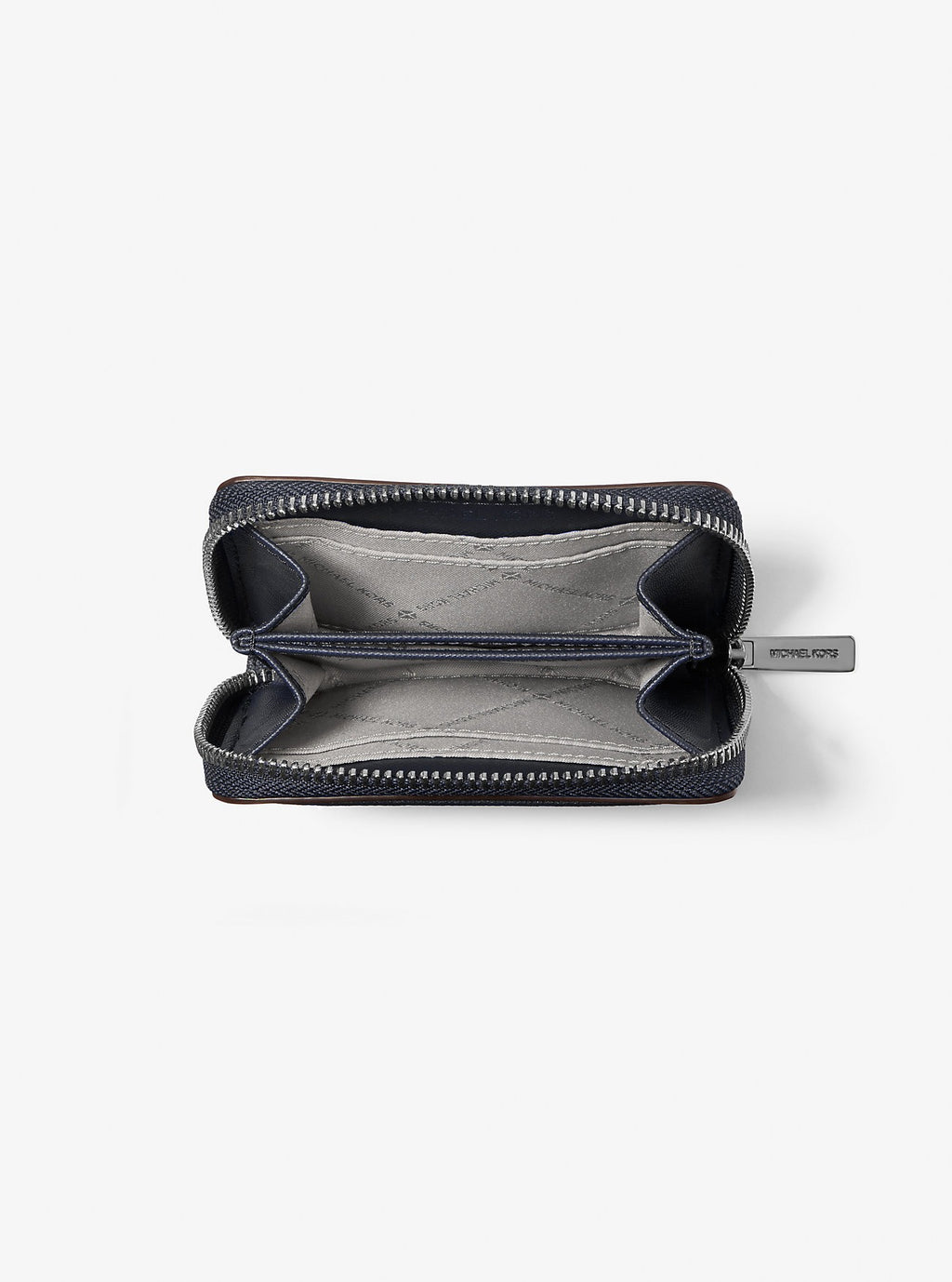 Cartera tipo monedero pequeño con piel de Saffiano