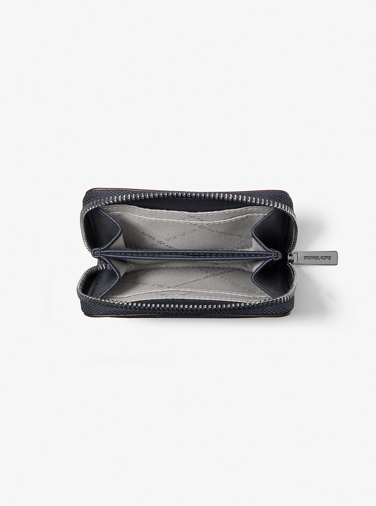 Cartera tipo monedero pequeño con piel de Saffiano