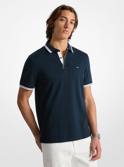Chemise regular con cuello y mangas ribeteadas