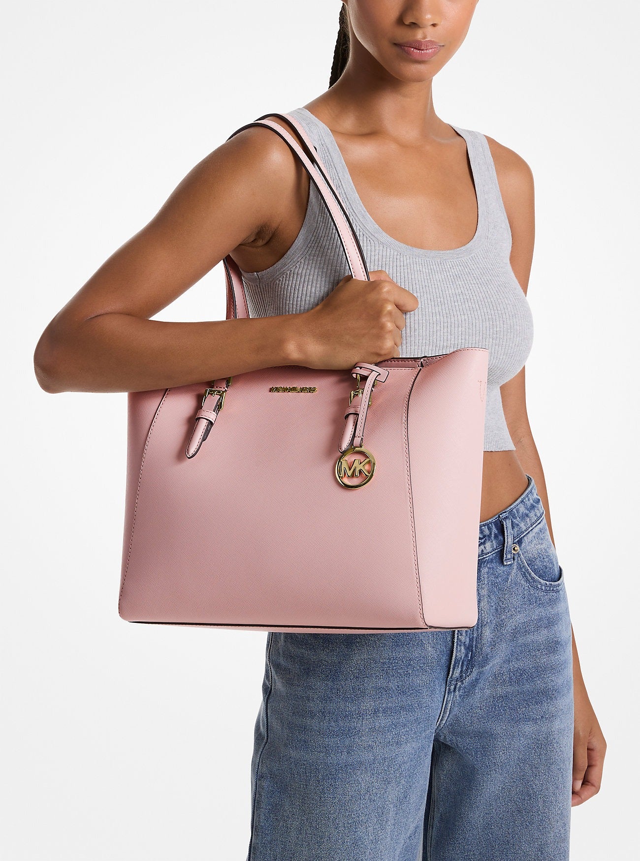 Cartera grande Charlotte de piel Saffiano 3 en 1