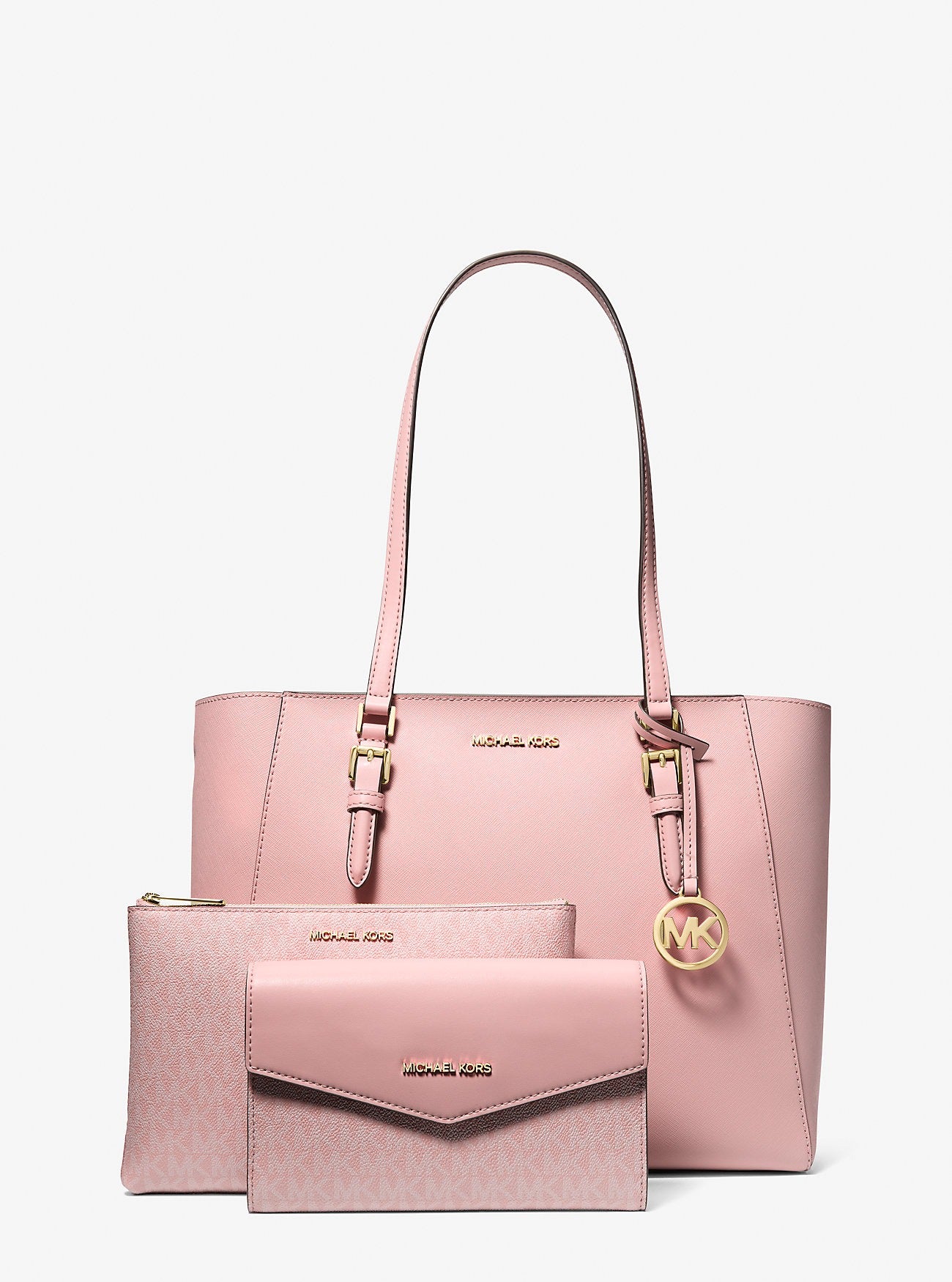 Cartera grande Charlotte de piel Saffiano 3 en 1