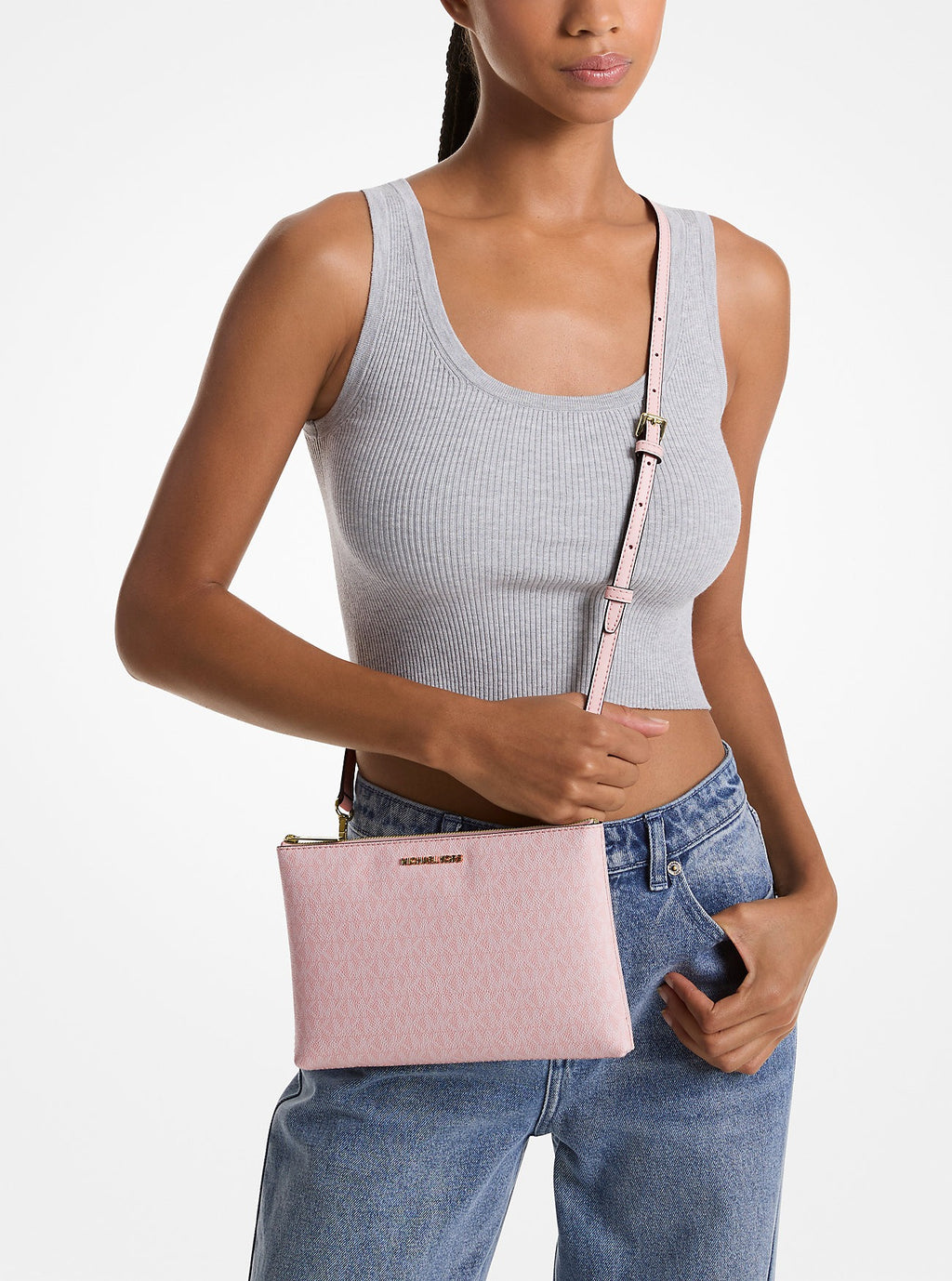 Cartera grande Charlotte de piel Saffiano 3 en 1