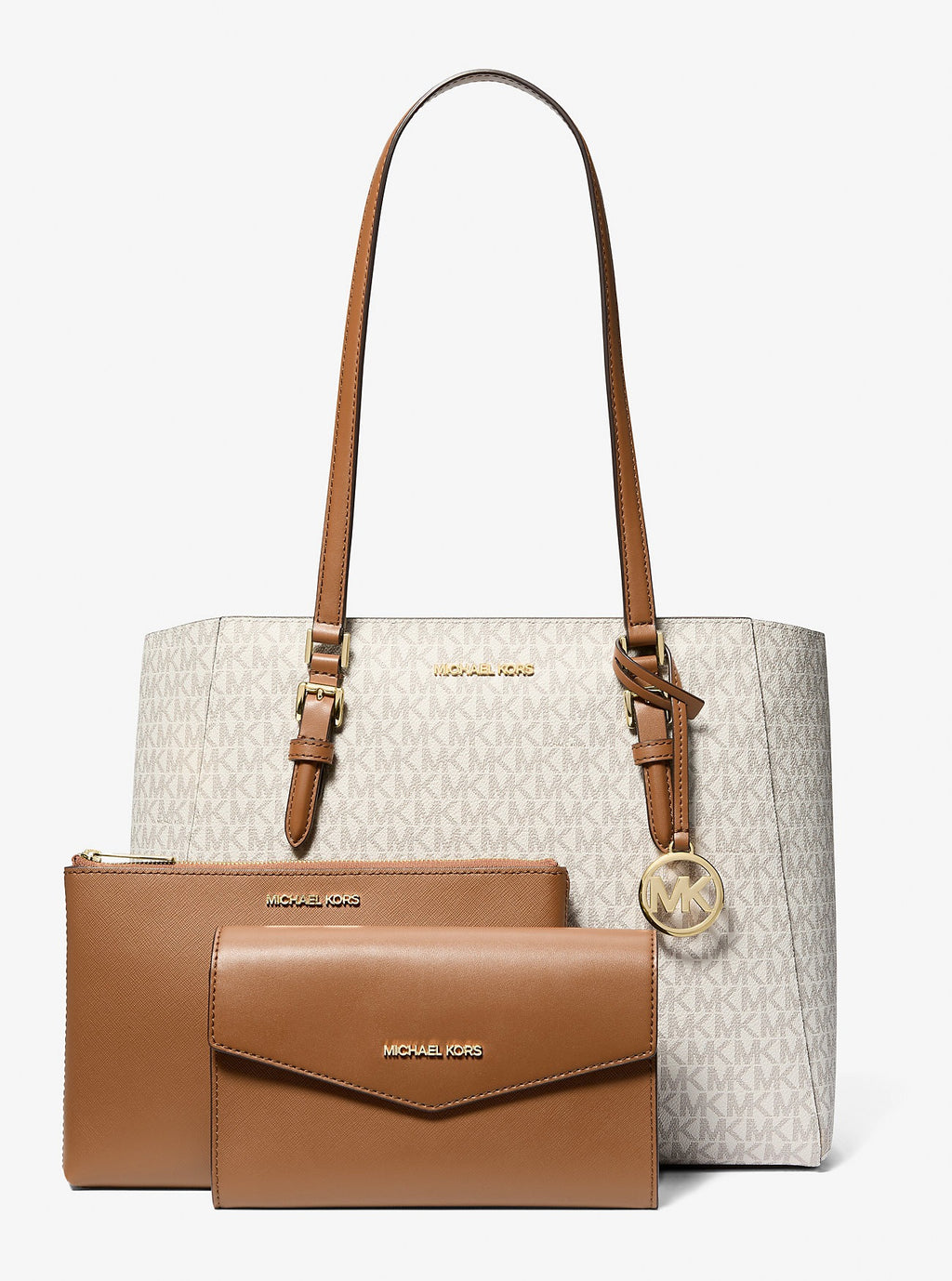 Cartera grande Charlotte de piel Saffiano 3 en 1