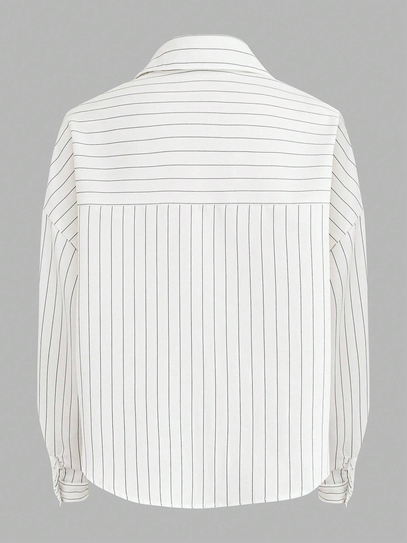 Blusa de manga larga con patrón de rayas