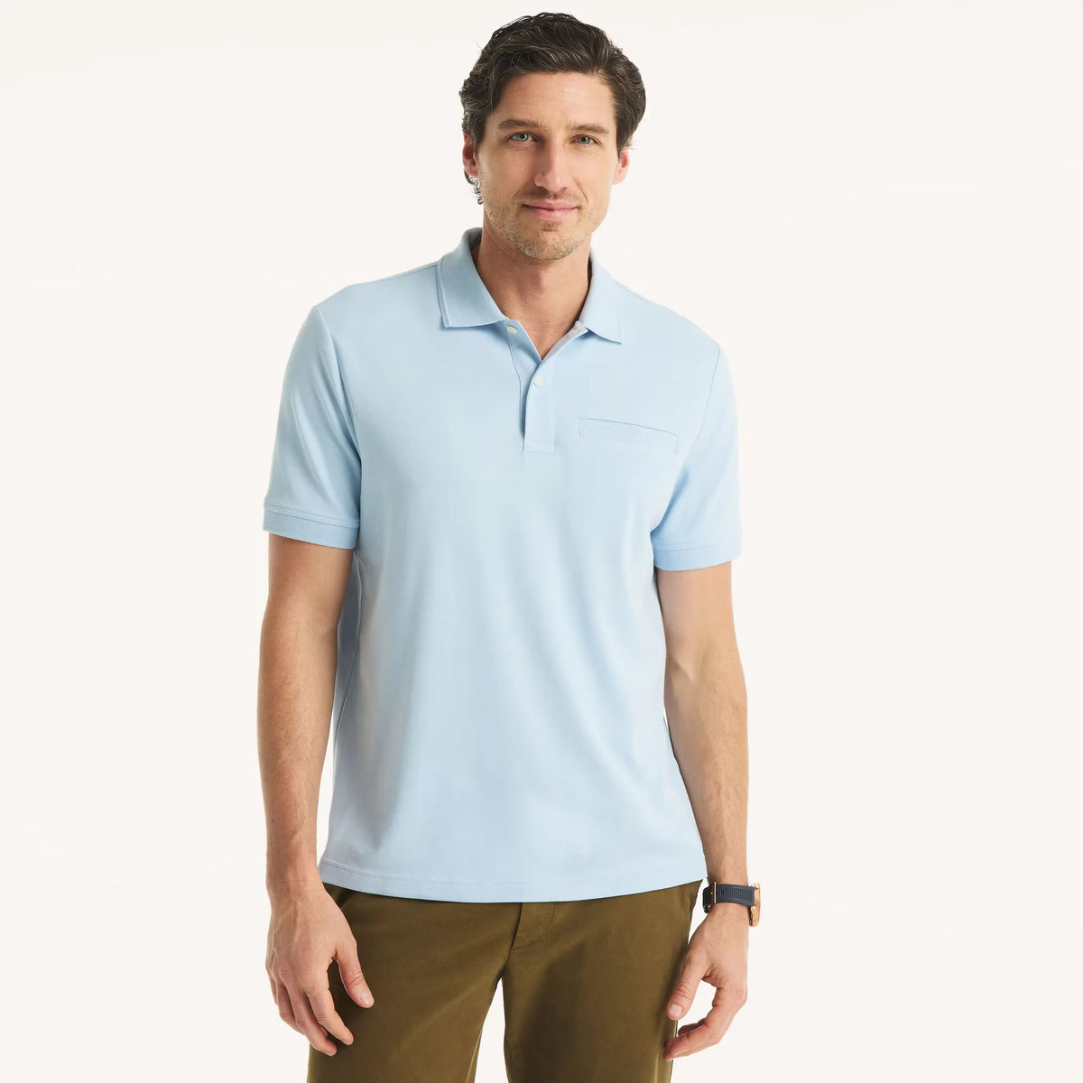 Chemise clásica de algodón con bolsillo