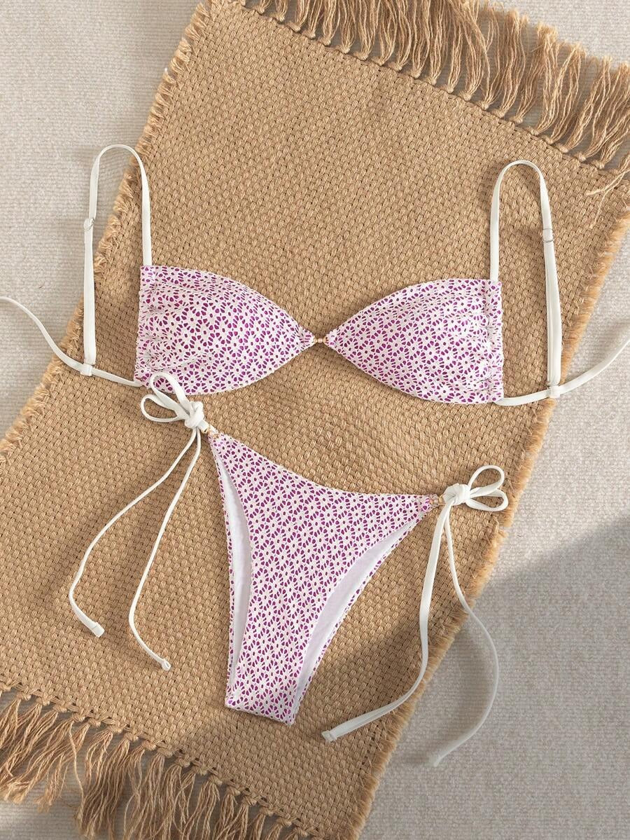 Bikini de encaje floral