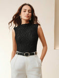 Blusa de tela texturizada