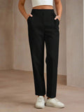 Pantalones rectos elegantes con bolsillos laterales