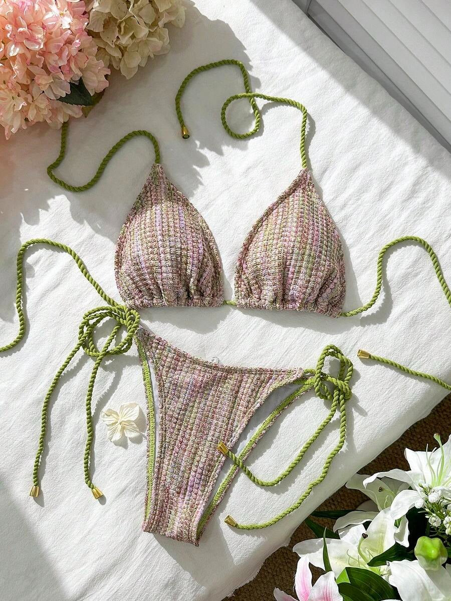 Bikini de punto texturizado