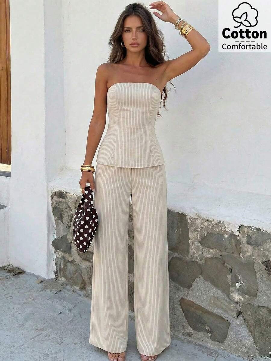 Conjunto con estampado de rayas