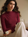 Blusa manga larga texturizada
