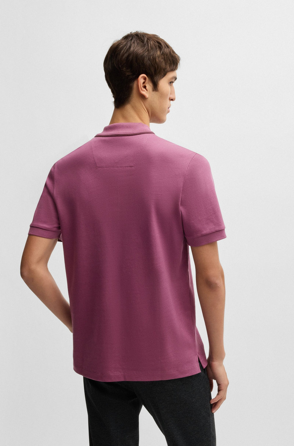 Chemise texturizada unicolor con cremallera