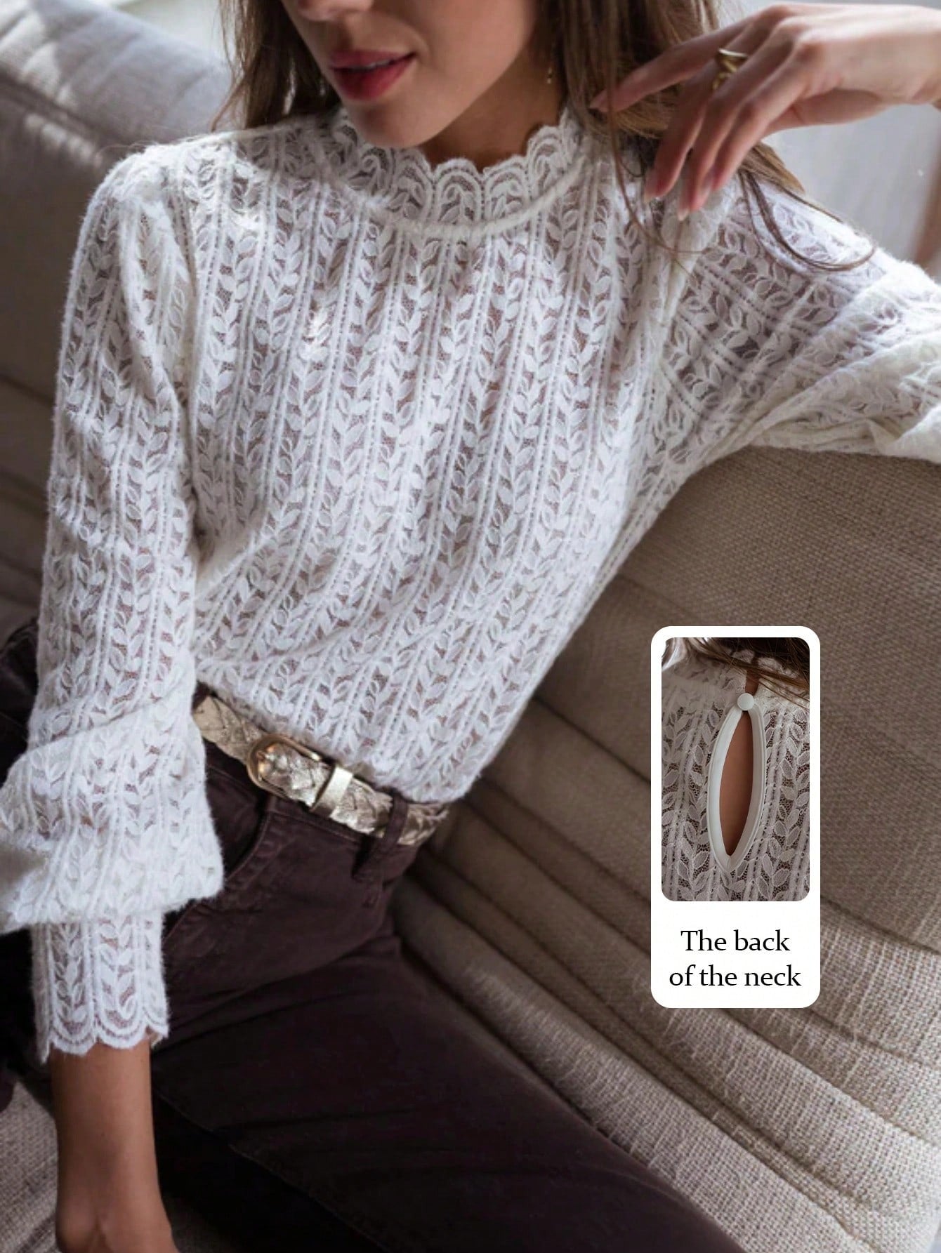 Blusa con bordado floral