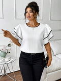 Blusa de mangas con volantes