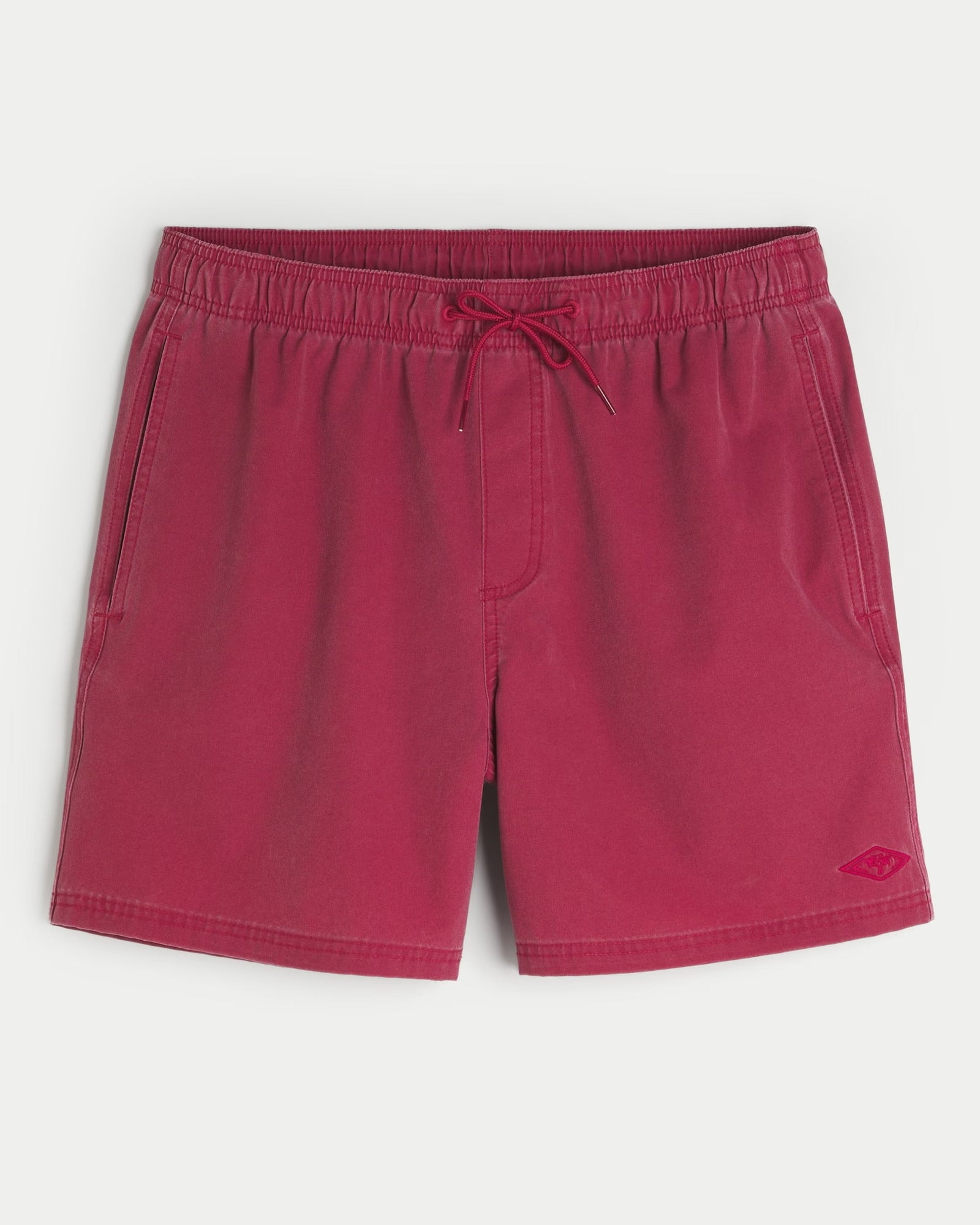 Traje de baño de cloqué tipo short descolorado con logo