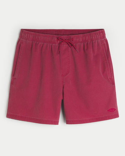 Traje de baño de cloqué tipo short descolorado con logo