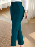 Pantalon elegante con cintura alta