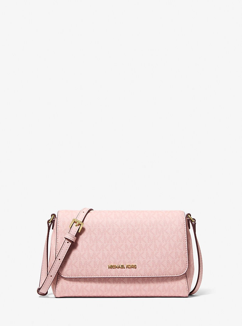 Cartera tipo bandolero con logo estampado