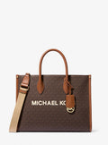 Cartera mediana tipo tote Mirella con logo estampado