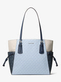 Cartera grande con colores combinado y logo estampado