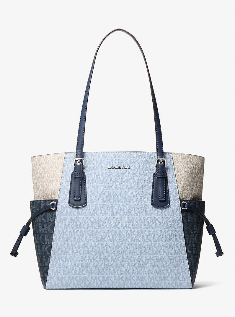 Cartera grande con colores combinado y logo estampado