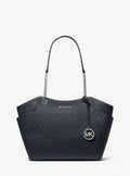 Cartera grande tipo tote con logo estampado