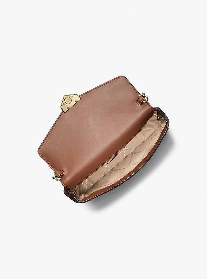 Cartera de hombro pequeña Soho con logo estampado
