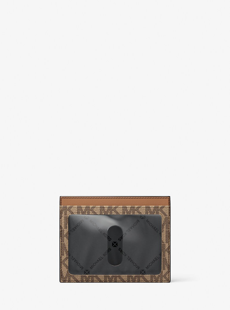 Tarjetero con logotipo estampado