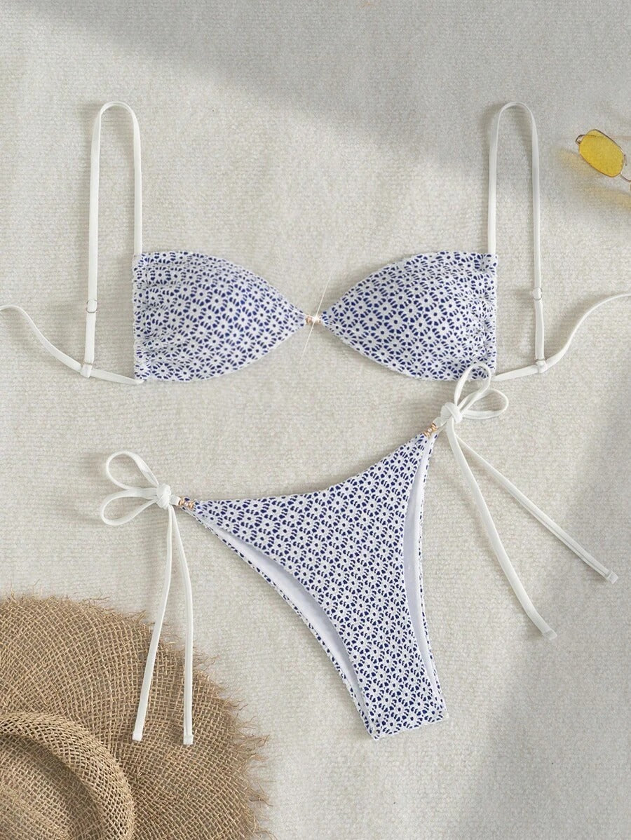 Bikini de encaje floral