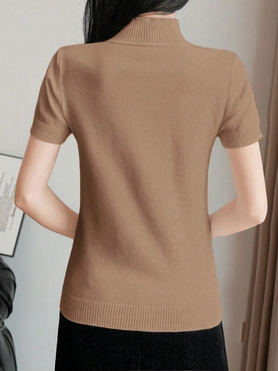 Blusa de punto de cuello alto