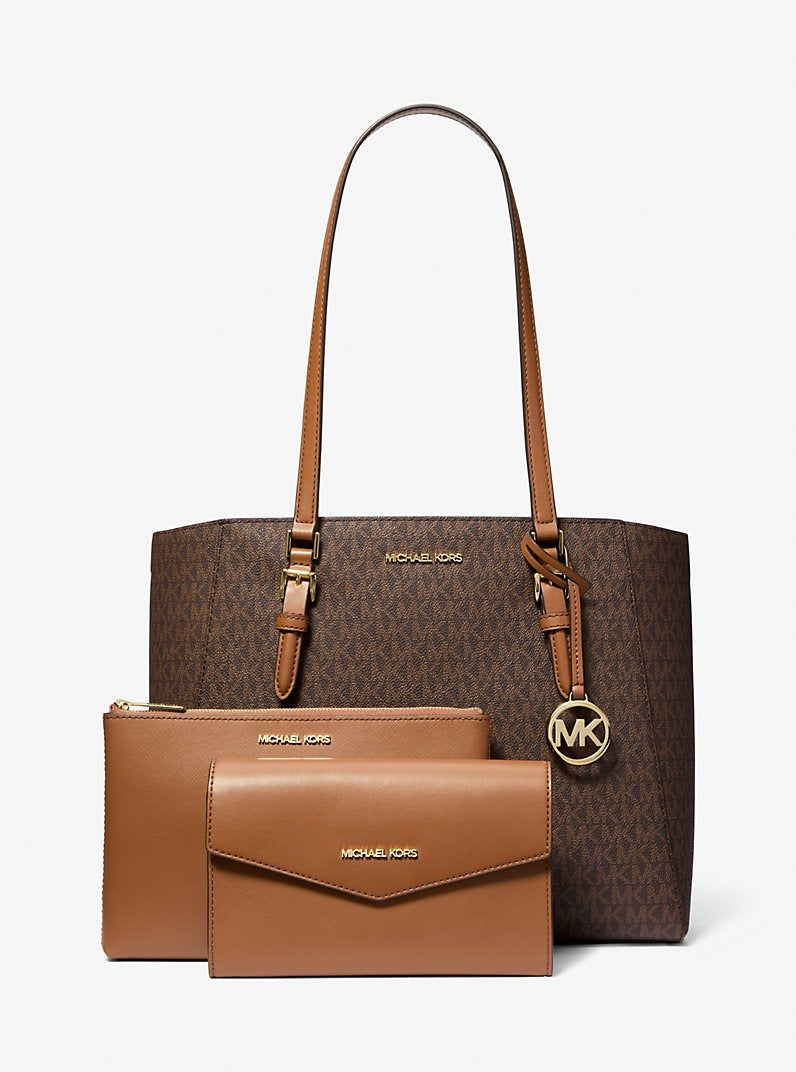 Cartera grande Charlotte de piel Saffiano 3 en 1