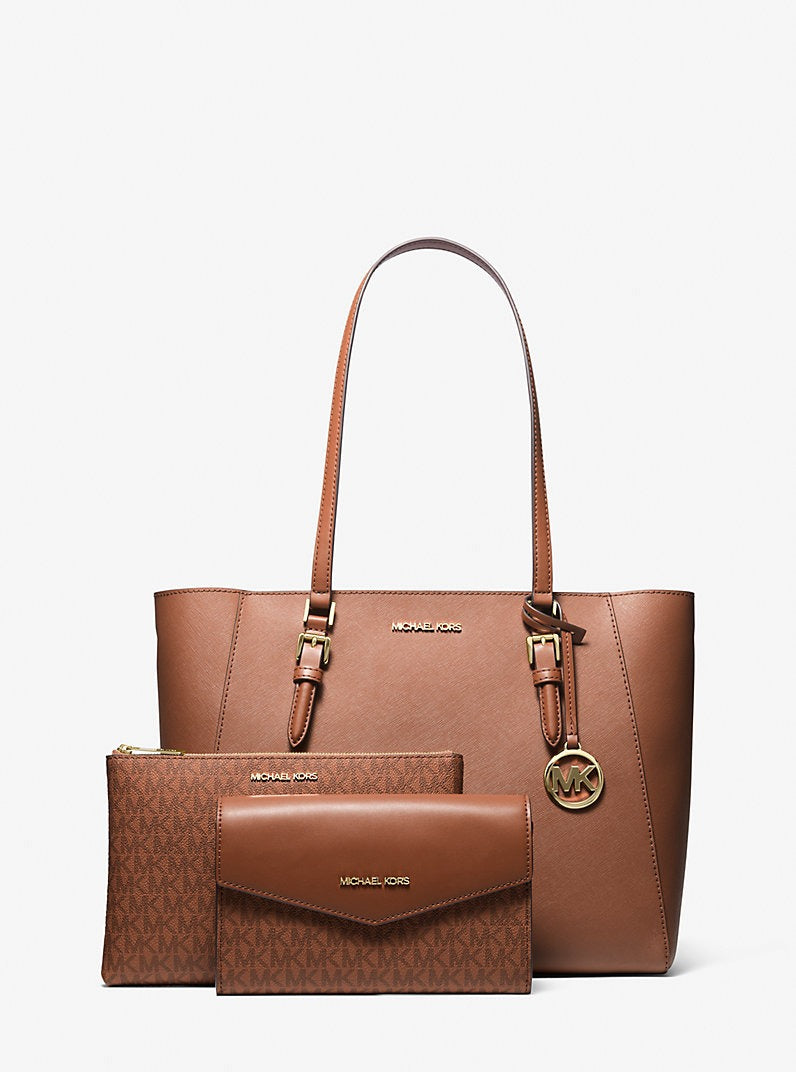 Cartera grande Charlotte de piel Saffiano 3 en 1
