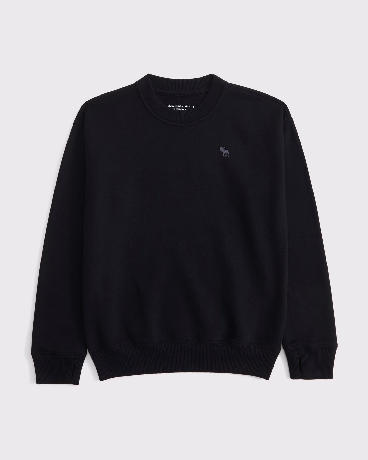 Sudadera cuello redondo unicolor con logo para niño