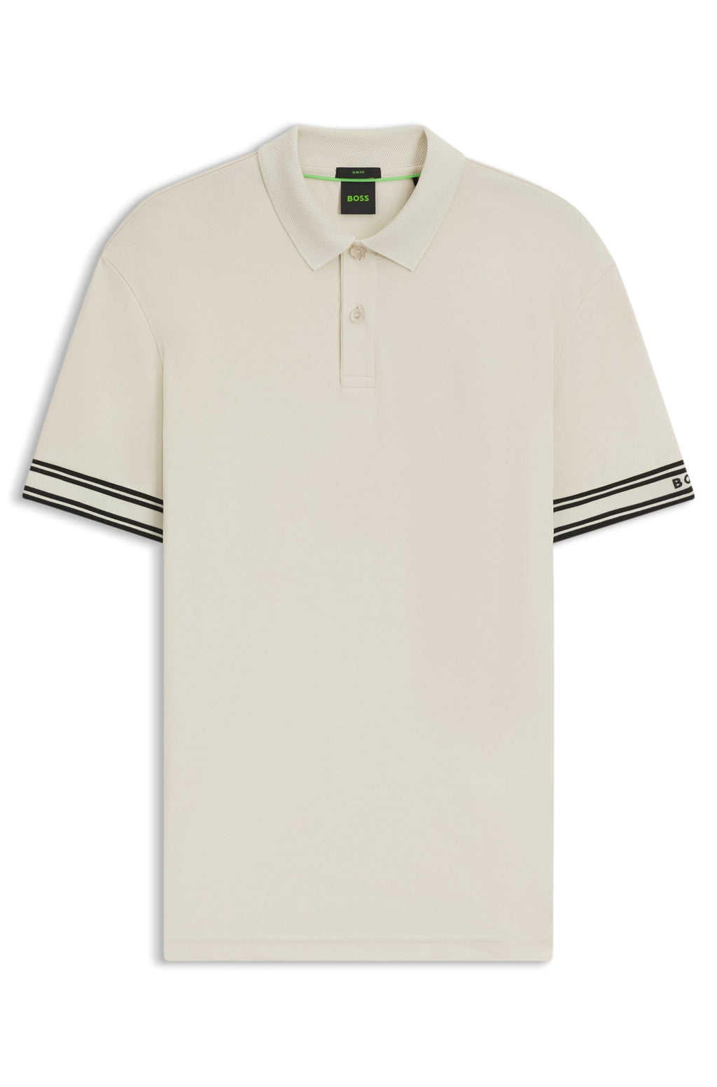 Chemise ajustada de algodón con mangas ribeteadas