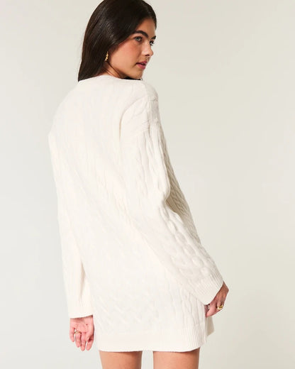 Vestido estilo suéter de puntos