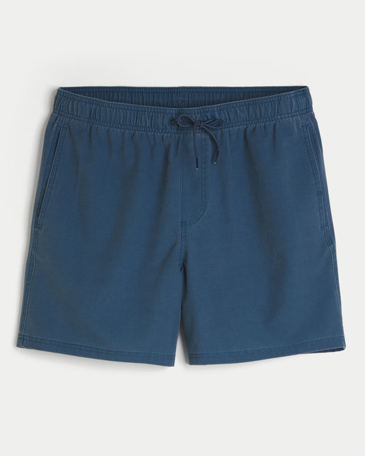 Traje de baño de cloqué tipo short descolorado