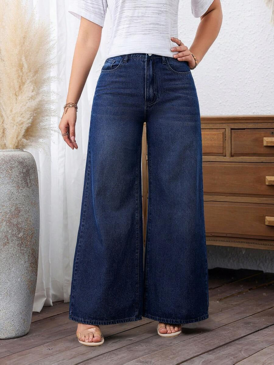 Jean casual de bota ancha