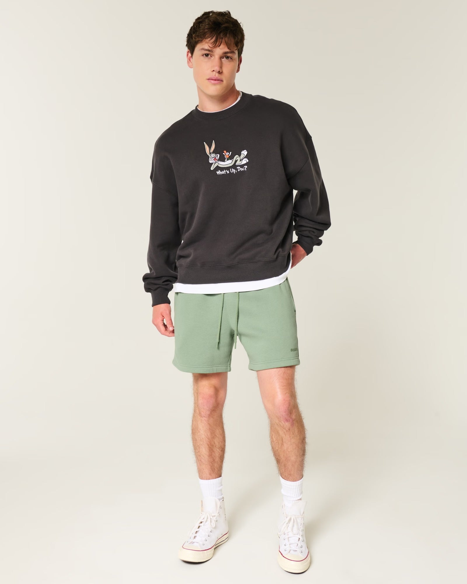 Shorts de algodón por encima de la rodilla