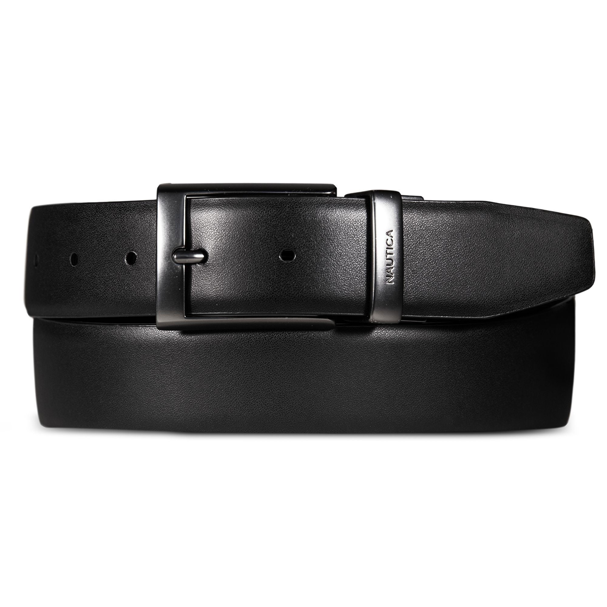 Cinturón reversible patrón texturizado / liso