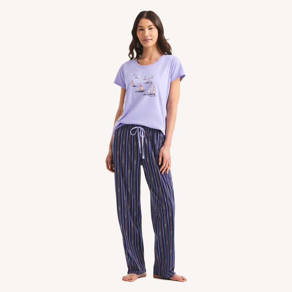 Conjunto de pijama con pantalón estampado de velero