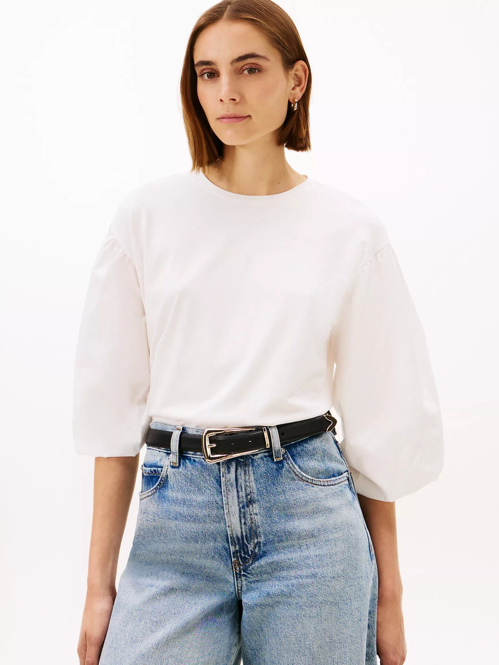 Blusa de manga abullonada