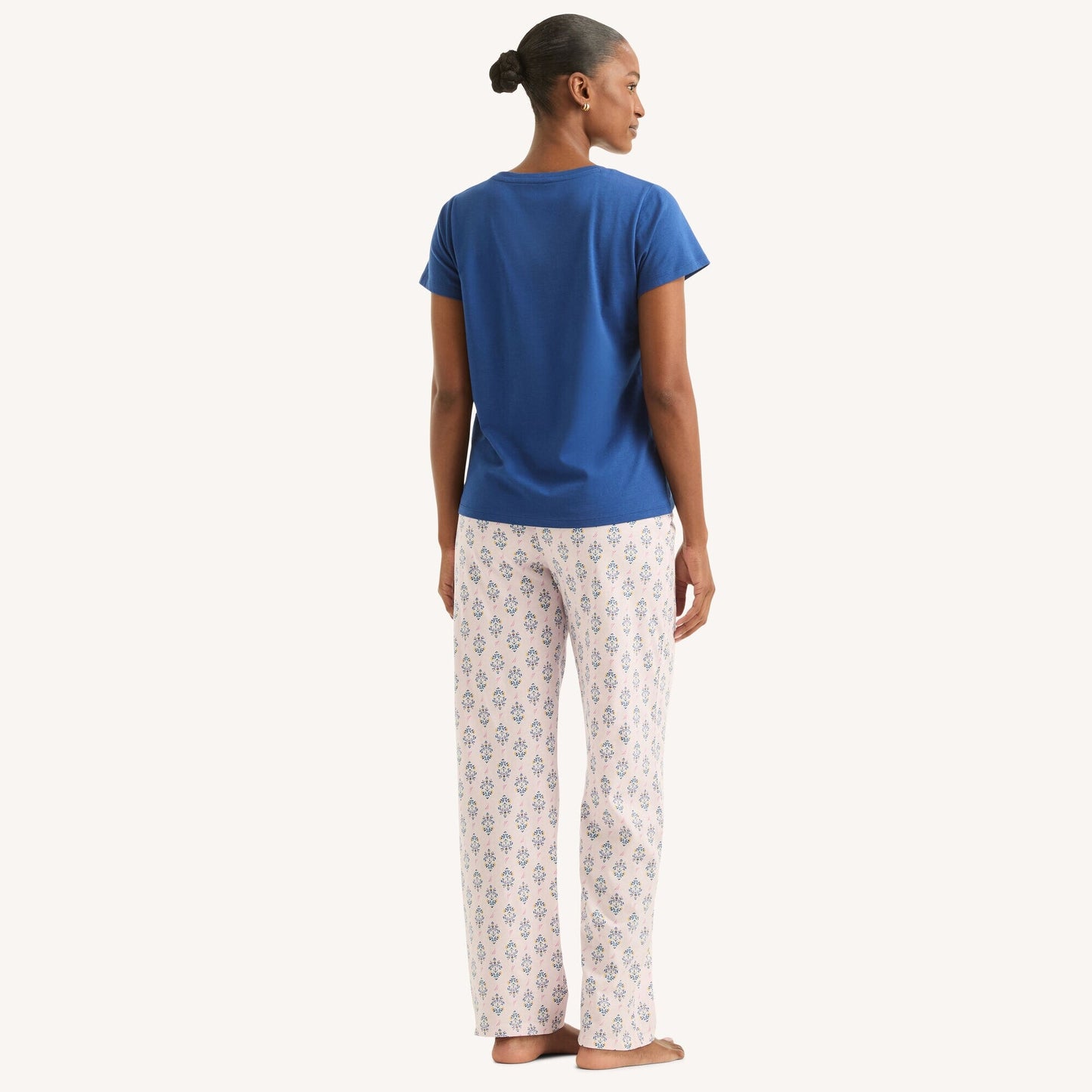 Conjunto de pijama con pantalón estampado y bolsillo