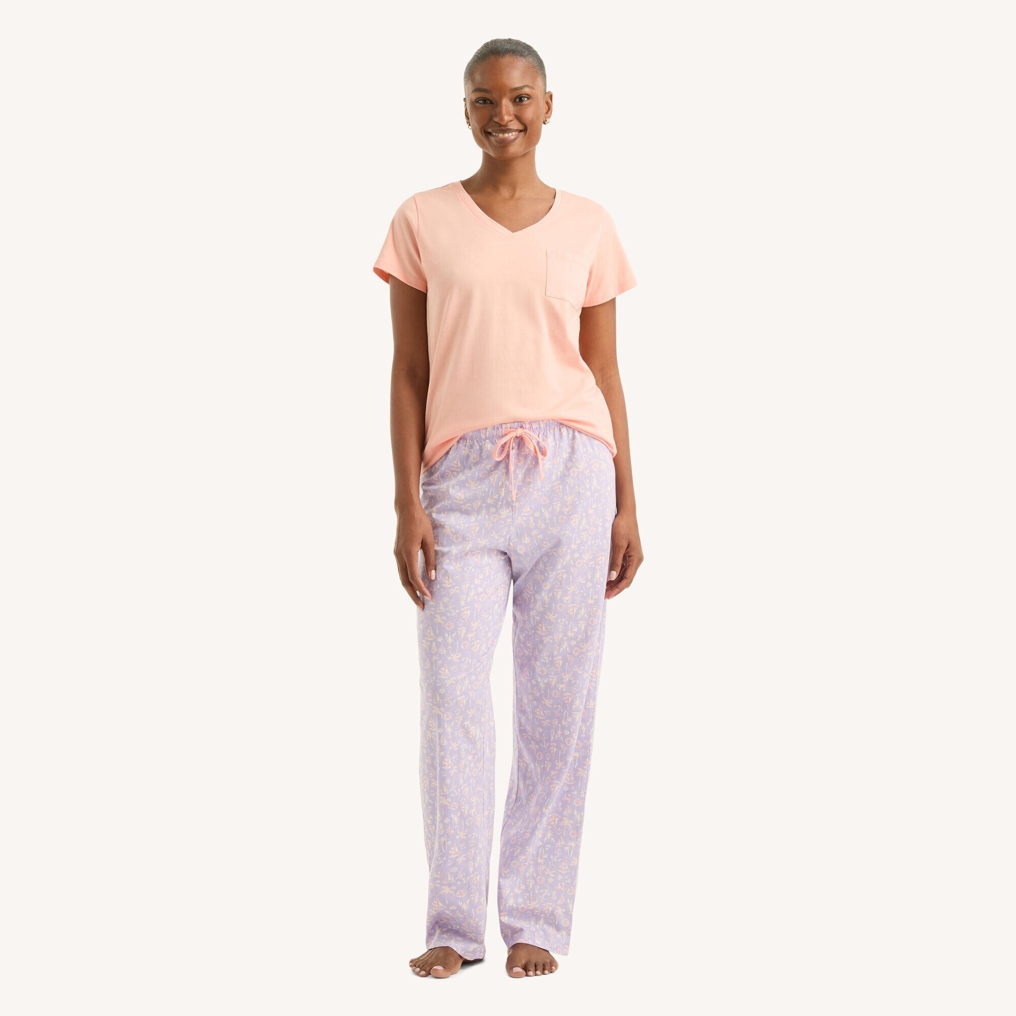 Conjunto de pijama con pantalón estampado
