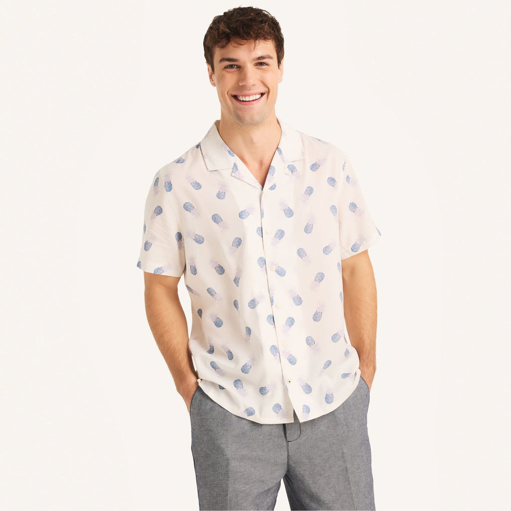 Camisa manga corta con estampado de pina