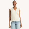 Top cuello en V tejido