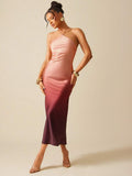 Vestido largo con espalda descubierta
